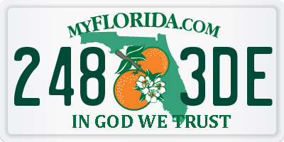 FL license plate 2483DE