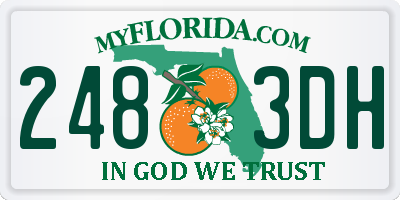 FL license plate 2483DH