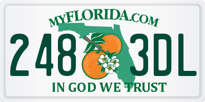 FL license plate 2483DL