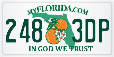 FL license plate 2483DP
