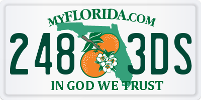 FL license plate 2483DS