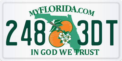 FL license plate 2483DT