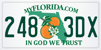 FL license plate 2483DX