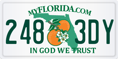 FL license plate 2483DY