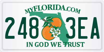 FL license plate 2483EA