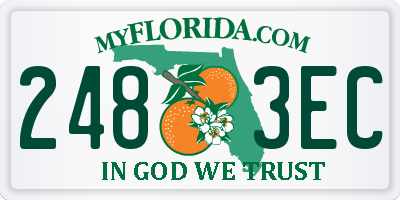 FL license plate 2483EC