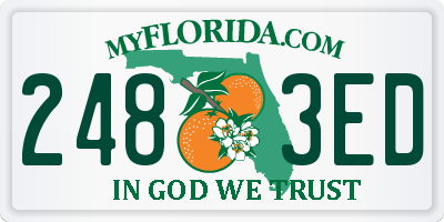 FL license plate 2483ED