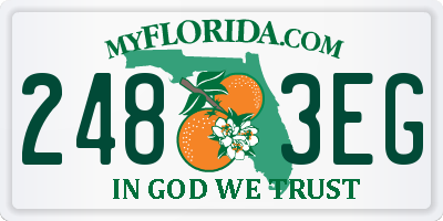 FL license plate 2483EG