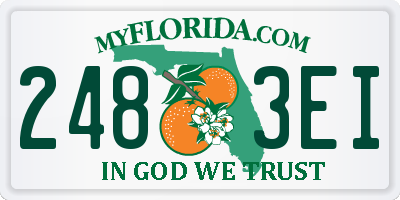 FL license plate 2483EI