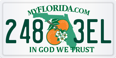FL license plate 2483EL
