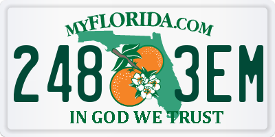 FL license plate 2483EM