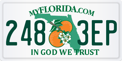 FL license plate 2483EP