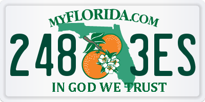 FL license plate 2483ES