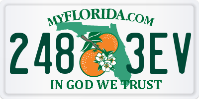 FL license plate 2483EV