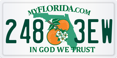 FL license plate 2483EW