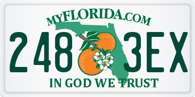 FL license plate 2483EX