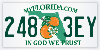 FL license plate 2483EY