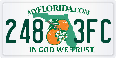 FL license plate 2483FC