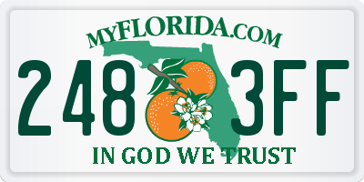 FL license plate 2483FF