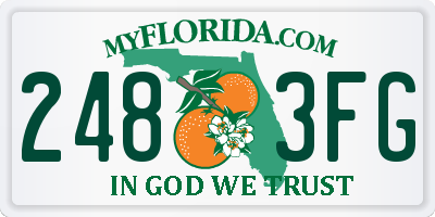 FL license plate 2483FG