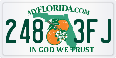 FL license plate 2483FJ
