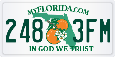 FL license plate 2483FM