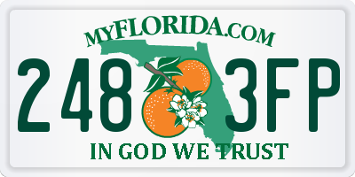 FL license plate 2483FP