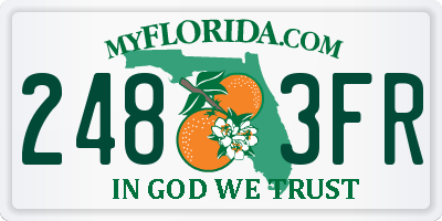 FL license plate 2483FR