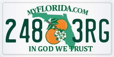 FL license plate 2483RG