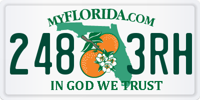 FL license plate 2483RH