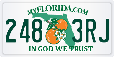 FL license plate 2483RJ