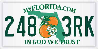 FL license plate 2483RK