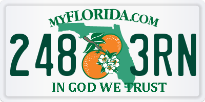 FL license plate 2483RN