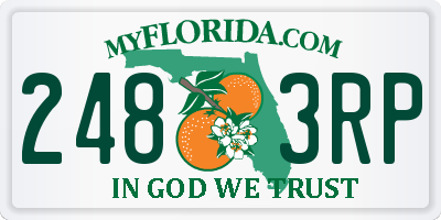 FL license plate 2483RP
