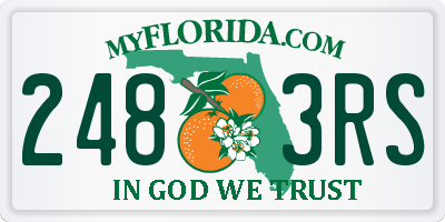 FL license plate 2483RS