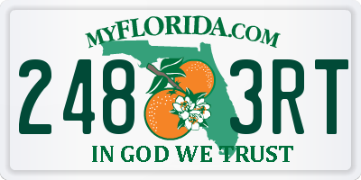 FL license plate 2483RT