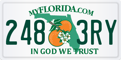 FL license plate 2483RY