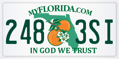 FL license plate 2483SI