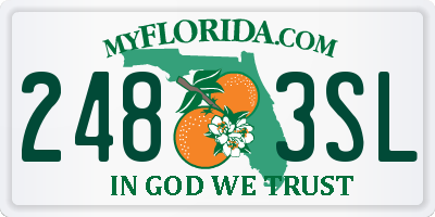 FL license plate 2483SL