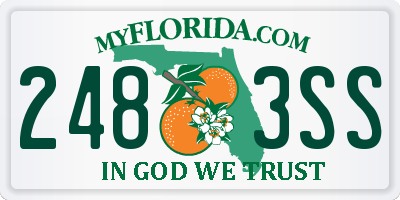 FL license plate 2483SS