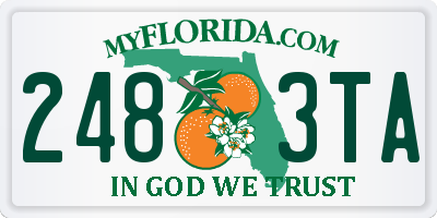 FL license plate 2483TA