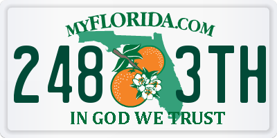 FL license plate 2483TH