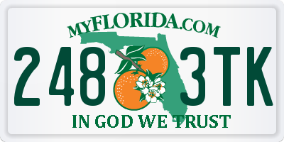 FL license plate 2483TK