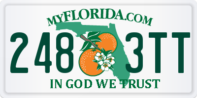 FL license plate 2483TT