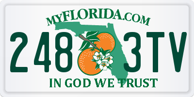 FL license plate 2483TV