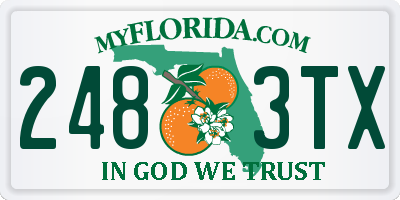 FL license plate 2483TX