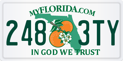 FL license plate 2483TY