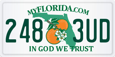 FL license plate 2483UD