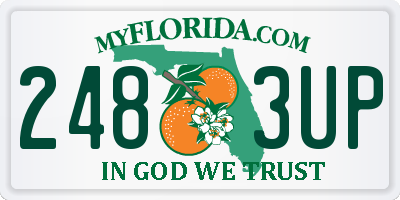 FL license plate 2483UP