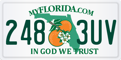 FL license plate 2483UV